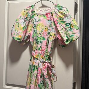 Lilly Pulitzer Pink and Green Floral Dress